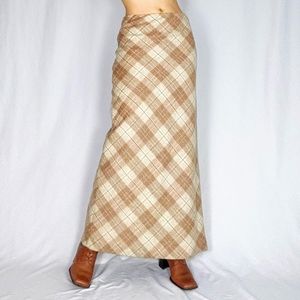 90s wool maxi skirt